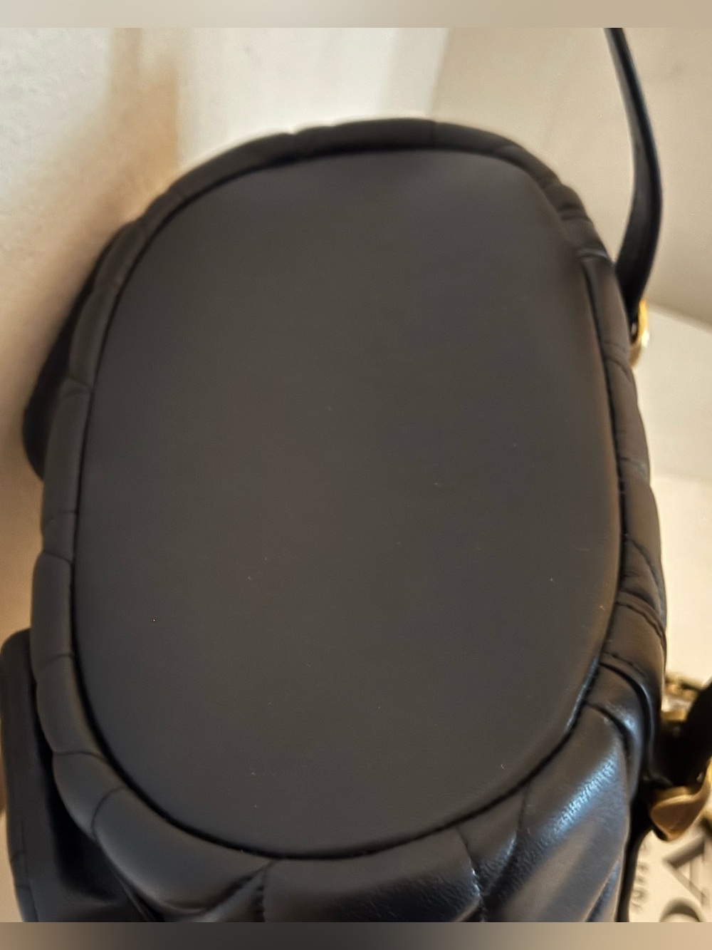 Coach Black Quilted Leather Backpack/ Crossbody with Gold Hardware Retail: $495 - Picture 6 of 15